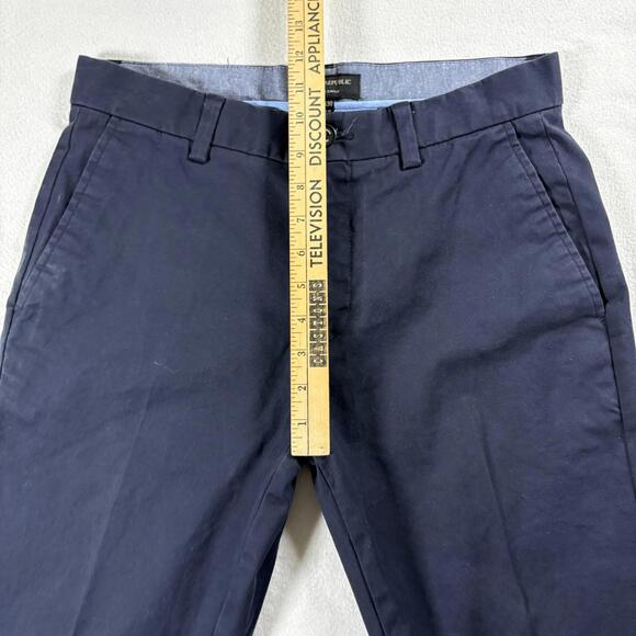 Banana Republic Emerson Chino Mens 30x30 Slim Fit Navy Stretch Pants Casual - Picture 7 of 9